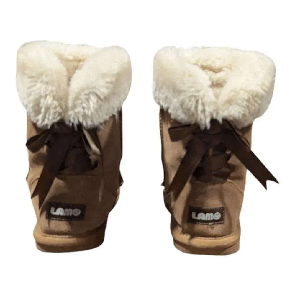 LAMO Audrey Shearling-Lined Suede Winter Boot Girl's Size 1Y